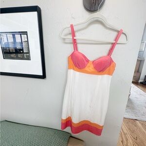 Arden B Pink and Orange Chemise with Structured Bust